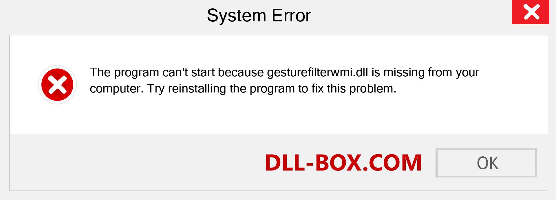  gesturefilterwmi.dll file is missing?. Download for Windows 7, 8, 10 - Fix  gesturefilterwmi dll Missing Error on Windows, photos, images